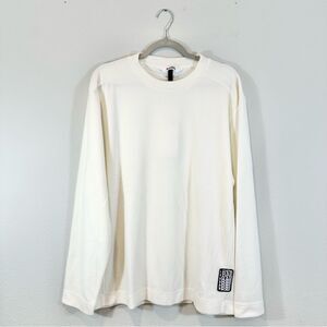 NWT Rains Fleece Sweatshirt Ivory Fossil Size L Unisex